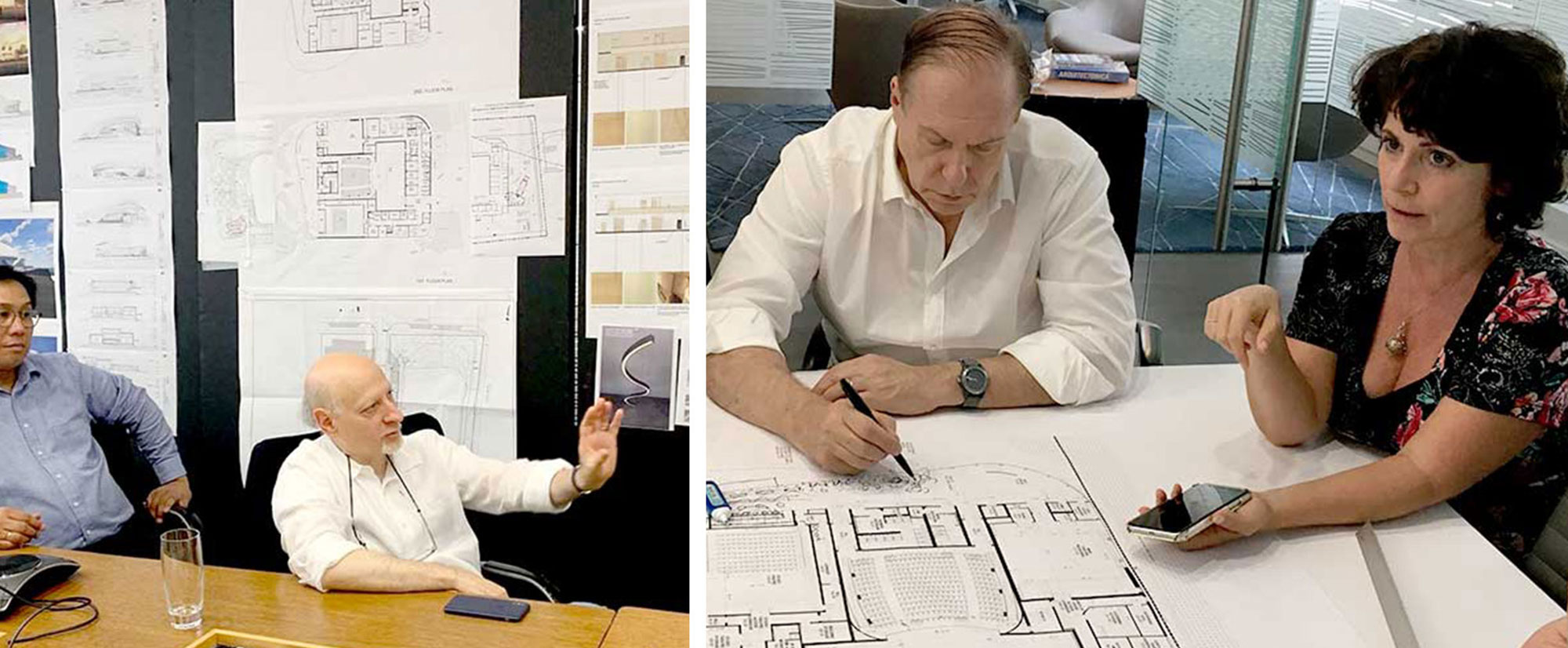 Pictured: Joshua Dachs (left); Bernardo Fort Brescia, Arquitectonica & Kristen Coury, Founder/Artistic Director, Gulfshore Playhouse (right) Pictured: Joshua Dachs (left); Bernardo Fort Brescia, Arquitectonica & Kristen Coury, Founder/Artistic Director, Gulfshore Playhouse (right)